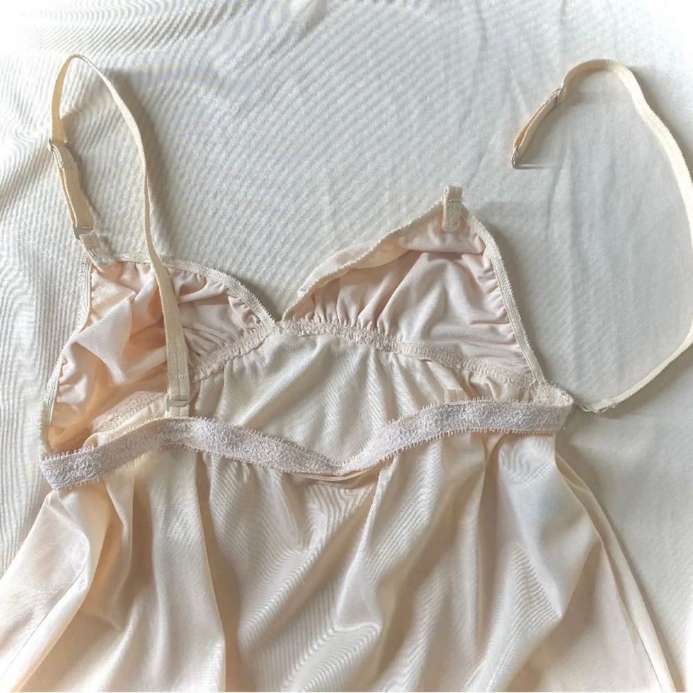 60s 70s nude full slip dress - Picture 6 of 8